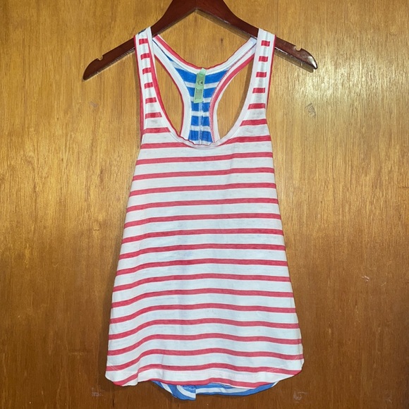 •HONEYDEW•RED/WHITE/BLUE STRIPES RACERBACK TANK TOP SIZE LARGE - Picture 8 of 8